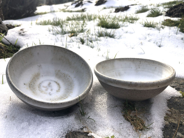 Petit bol cendré glacé