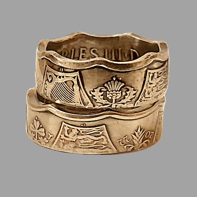 RESERVED FOR Fred: British Fifty Pence  Charles III Coin Rings