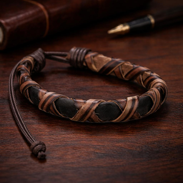 "William" - Bracelet en cuir - BC-012