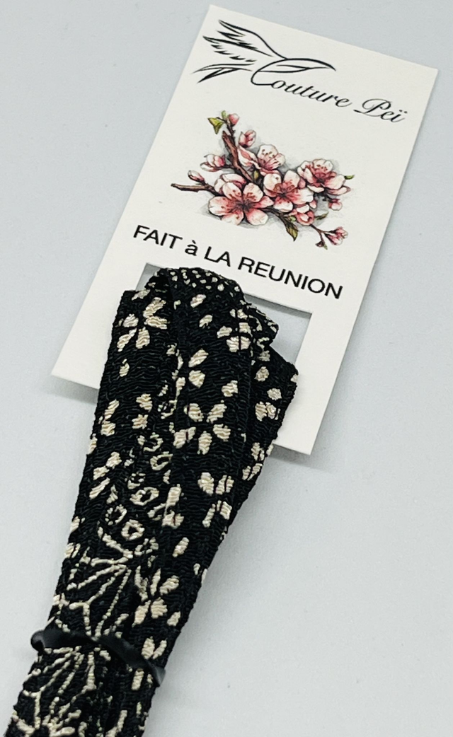Lacet collection "Japon" noir 120 cm
