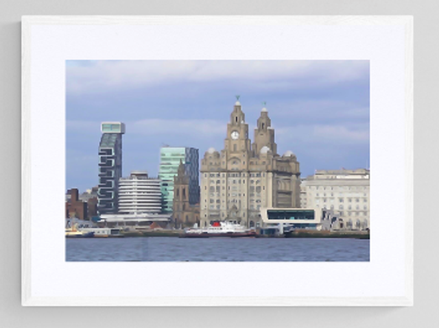Liverpool Skyline Water Colour - Print