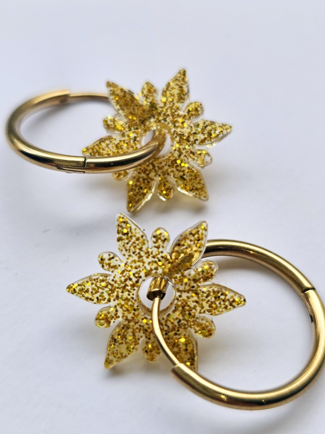 CREOLES PAMPILLES LULU DORE JAUNE