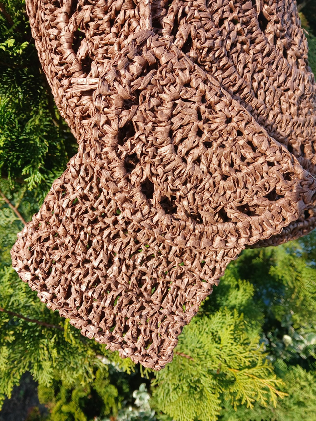 Sac à main bohème en crochet- raphia -fait main