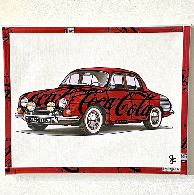 Tableau personnalisé réalisé avec des canettes recyclées 