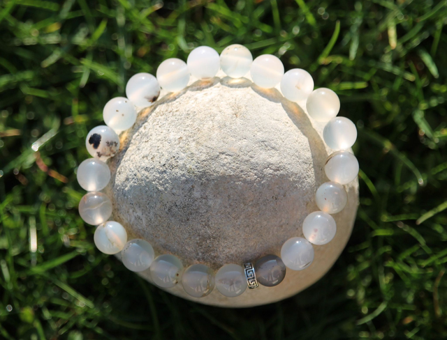 Bracelet Sardonnyx / Agate blanche