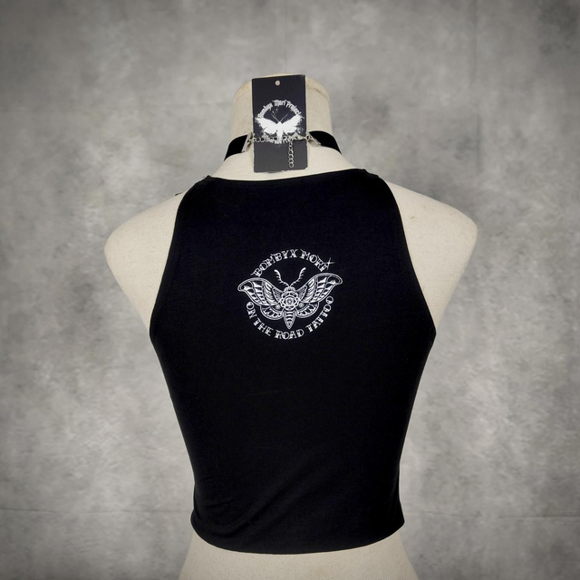 T-Shirt Cropped "Ancre et Fleurs"