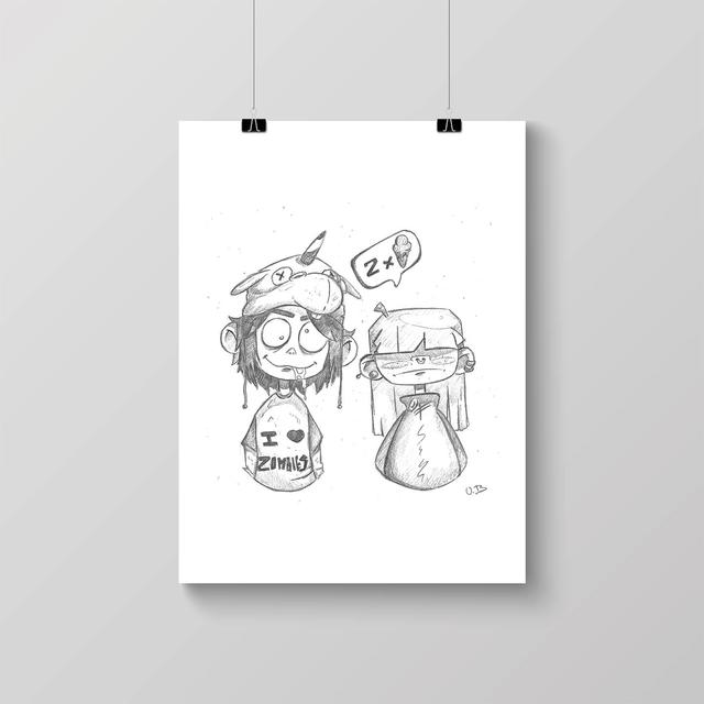 "LES GAMINS" - DESSIN ORIGINAL