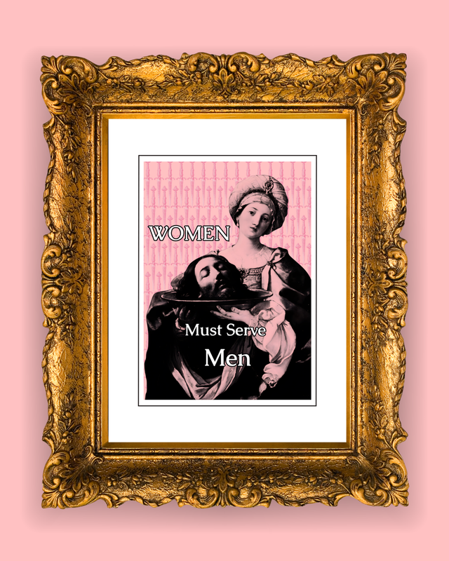 Card "Women Must Serve Men"