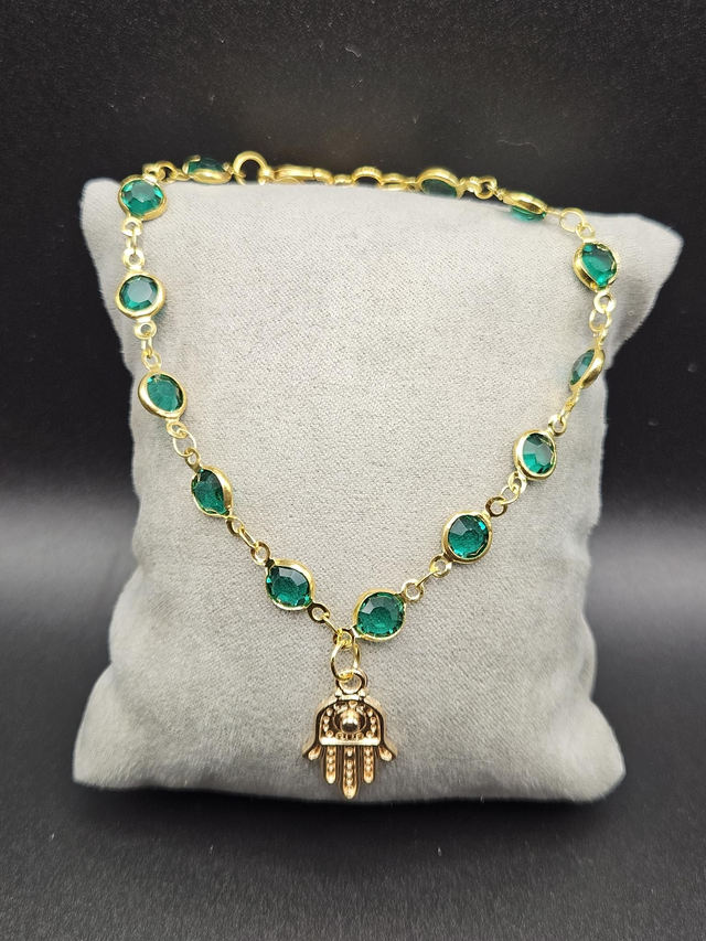 Bracelets en pierre de zircon vert