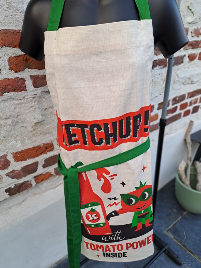 tablier de cuisine ketchup
