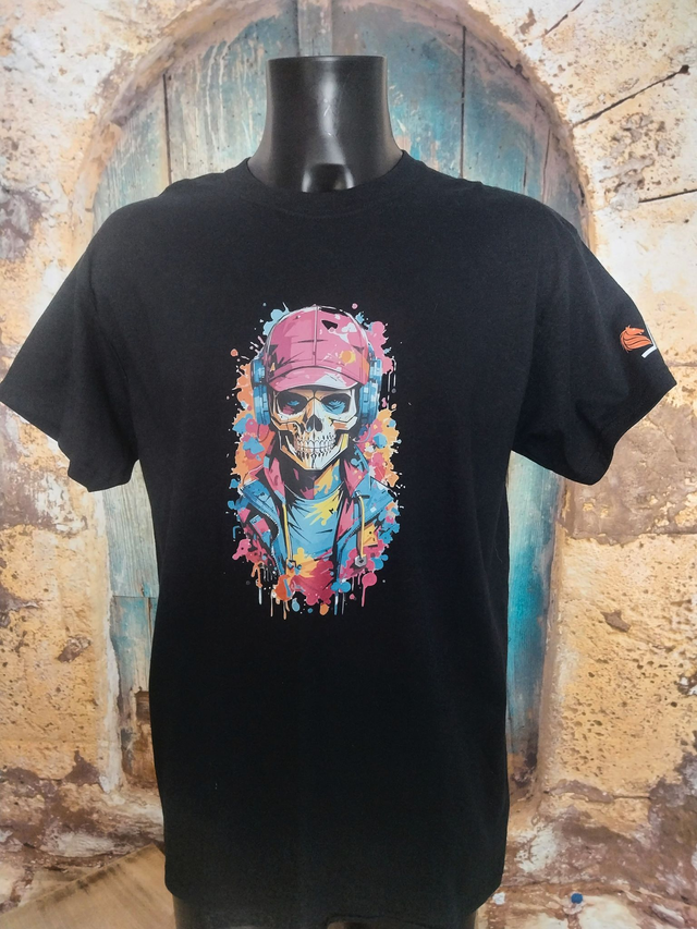 T-Shirt Noir Homme SKUL (H26)