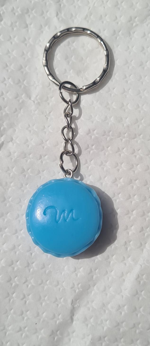 Keyring bag charm macaron blue 
