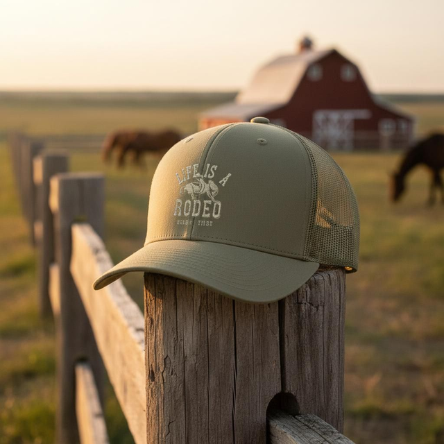 Life is a Rodeo Truckers cap