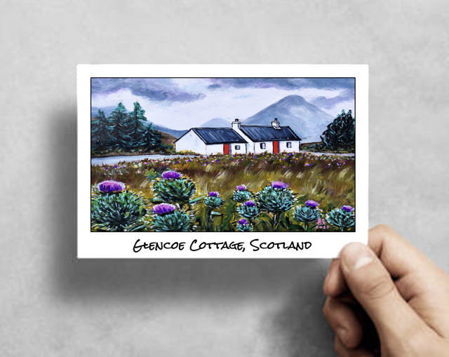 X10 Postcards - Glencoe Cottage, Scotland (40p per unit)