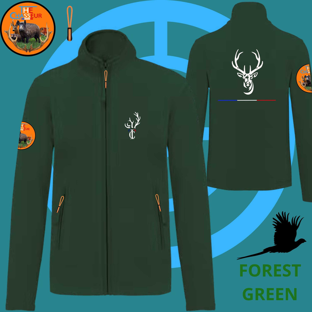 Polaire homme Brodé Team the Chasseur + CERF