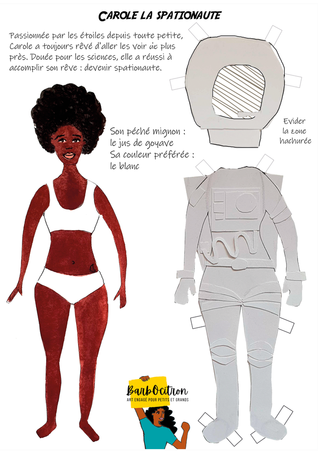 Poupée de papier Carole la spationaute