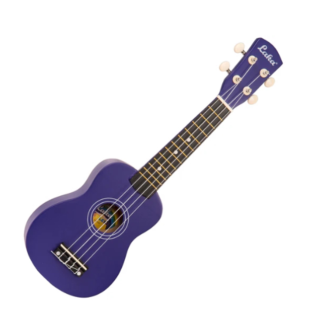 Laka Rainbow Series Soprano Ukulele &amp; Carry Bag ~ Indigo