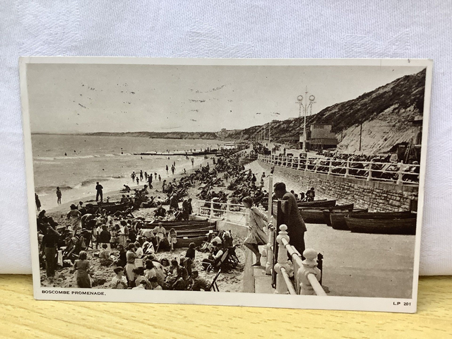 Boscombe Promenade, Dorset, Posted 1956, vintage Lansdowne Production Co. postcard. Our Ref No. R818 £2.50