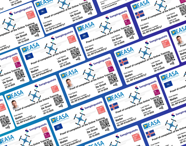 Drone Pas Iceland Met NFC Maak Bij Opties Een Keuze Uit Welke Variant Je Wenst Te Bestellen  !