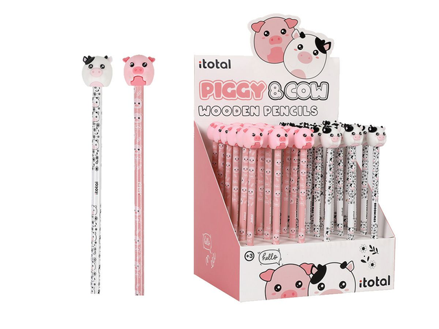 Matita itotal con Topper 3D - COW &amp; PIGGY