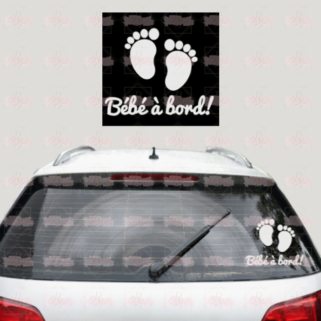 Sticker Arrière (Bébé à bord Pied)