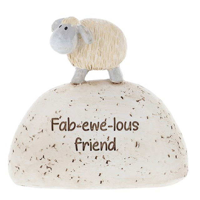 Homeware Positive Message Sheep Fab-ewe-lous friend 