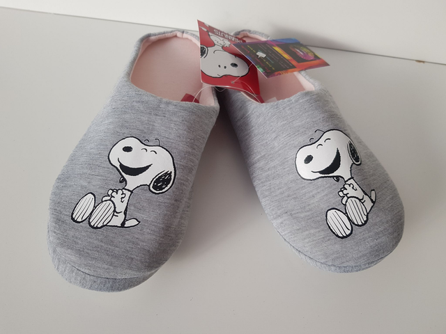 Pantoufles Snoopy Gris Rose 38-39