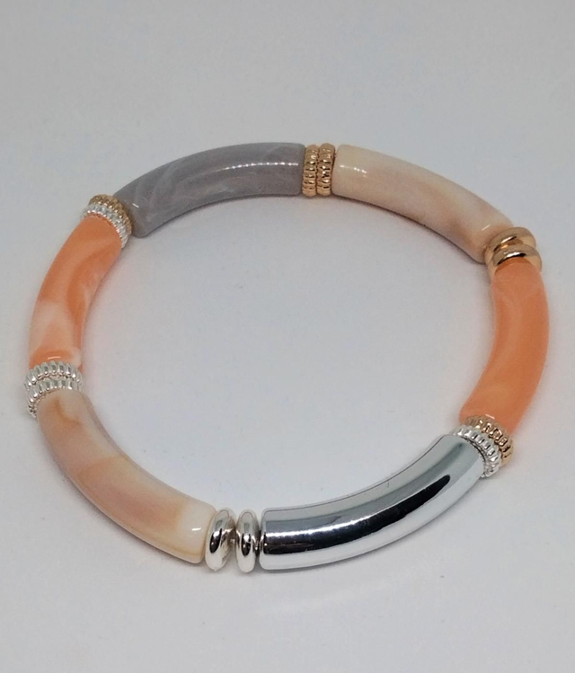 Bracelet perles tubes 