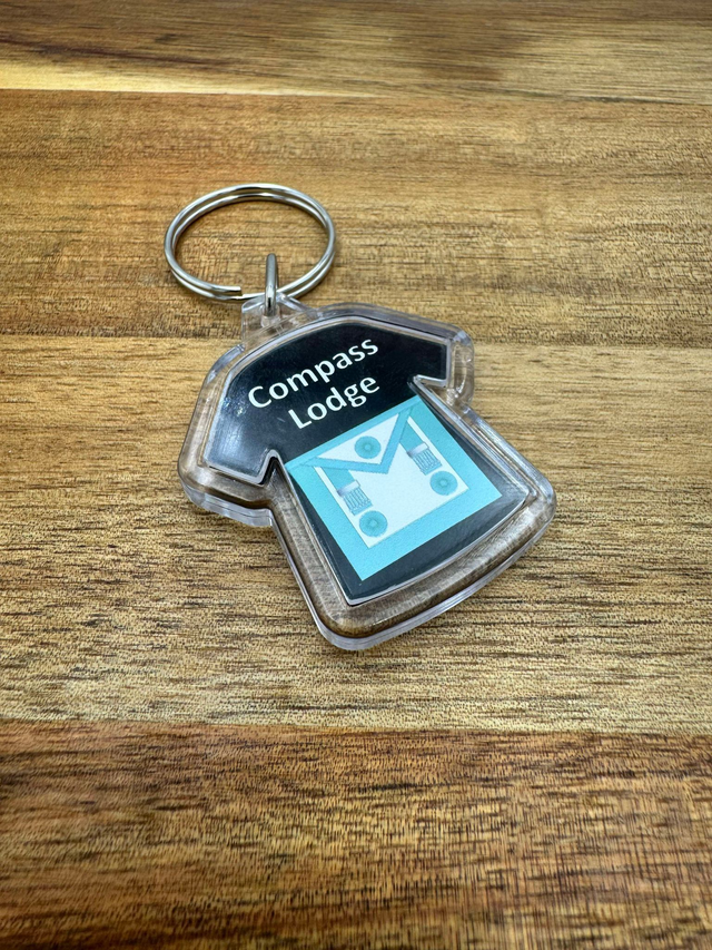 Custom Masonic Keyring - Shirt shaped - Acrylic Black