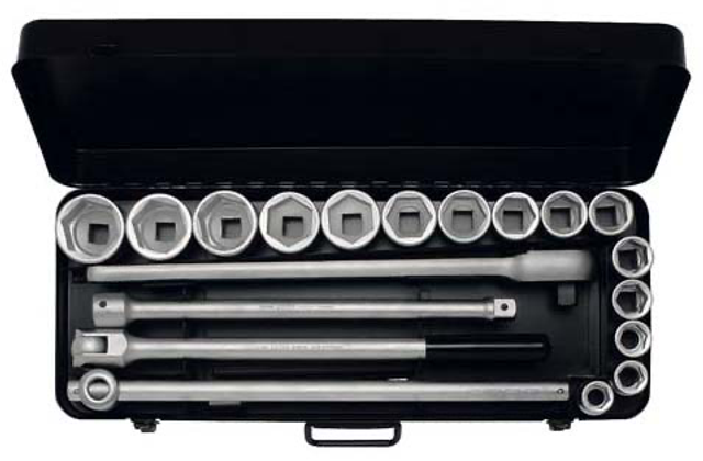 Steckschlüssel-Satz 3/4", zwölfkant, 21-teilig 21-50 mm, ELORA-770-S15 MU