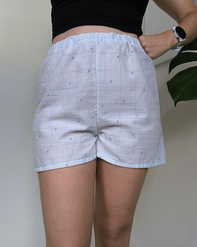 Short upcyclé bleu - Taille 1