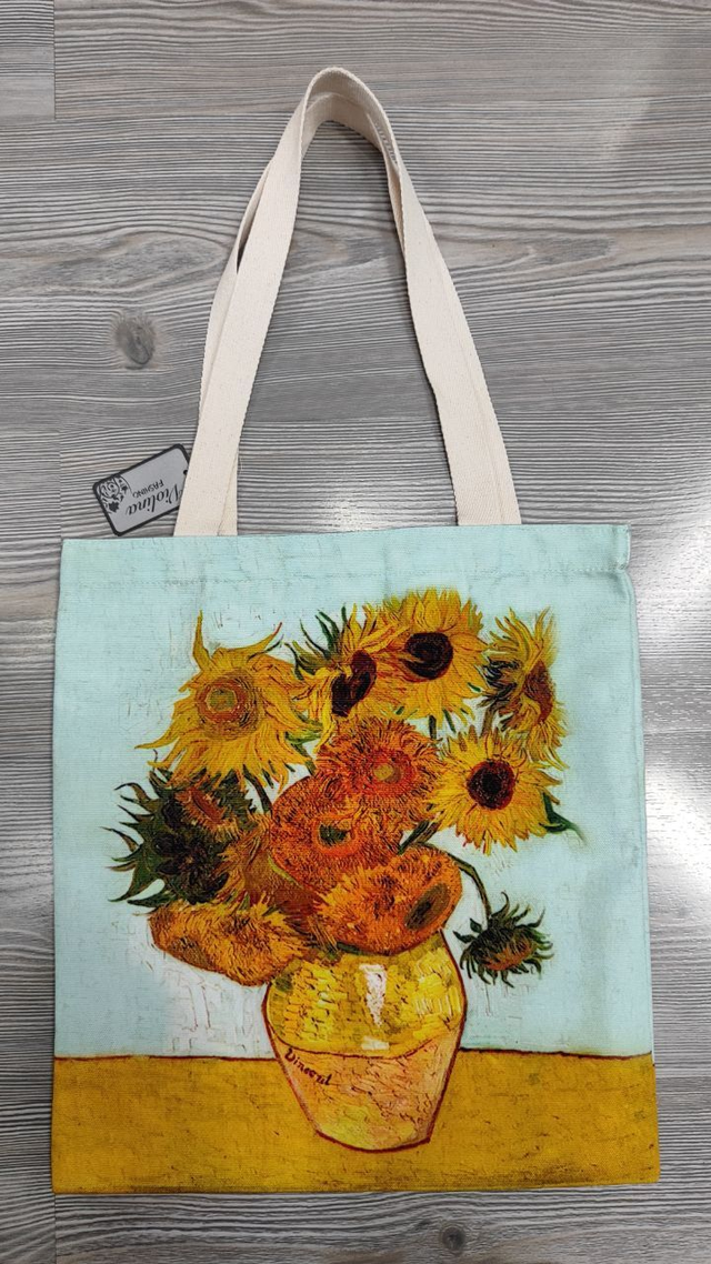 Borsa shopper tote I girasoli di Vincent Van Gogh 
