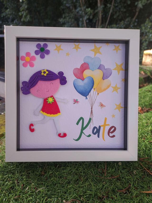 Personalised kids frame. Beautiful Handmade gift for kids.