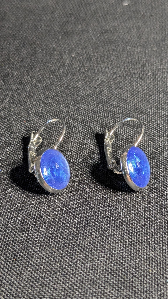 Boucles d'oreilles  Bleu abysse