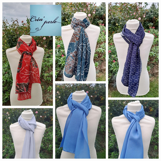 Foulard tissu crepe ou viscose