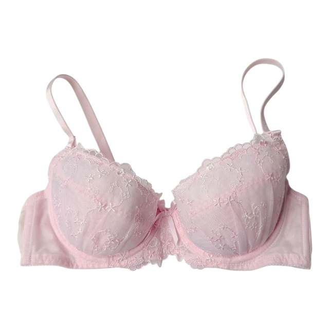 Pink star embroidered Japanese Bra UK 32B