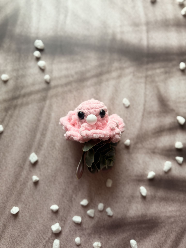 Antistress poulpe tout doux rose clair