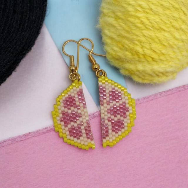 Boucles d'oreilles pamplemousse