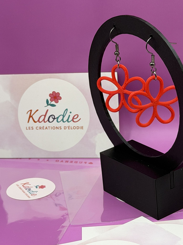 Boucles d'oreilles Fleurs - Attaches Crochet