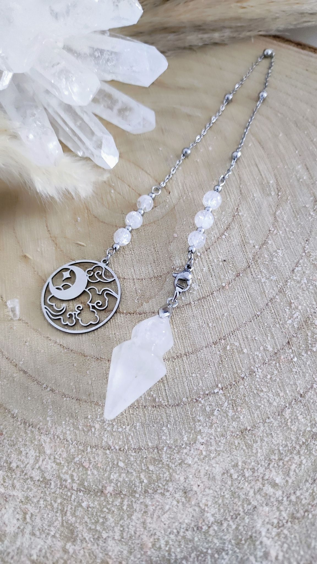 Pendule Divinatoire 2 en 1 Cristal de roche