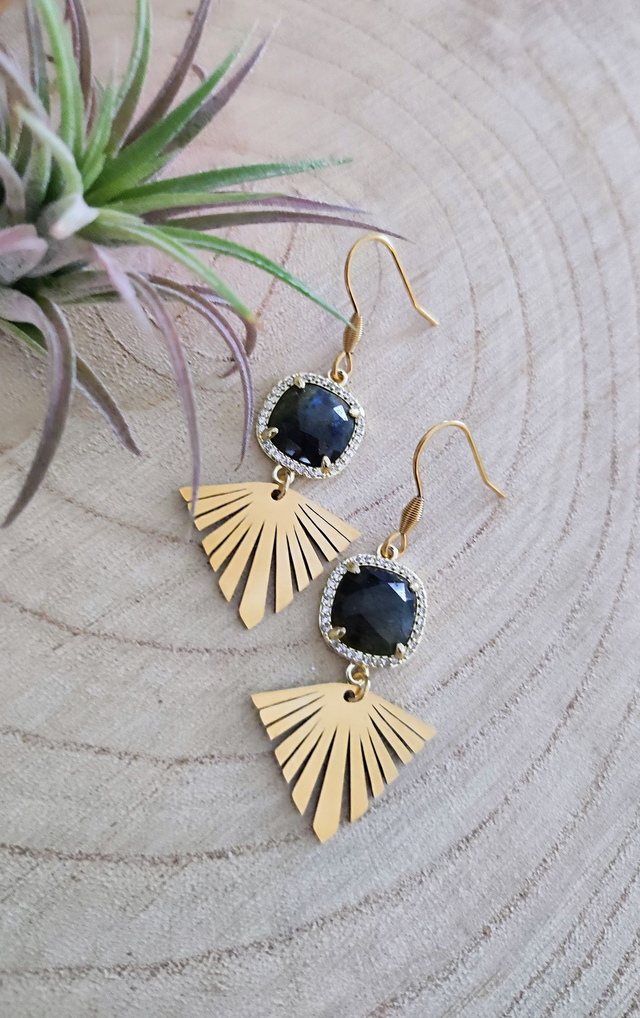 Boucles d'oreilles "Éclat" Labradorite