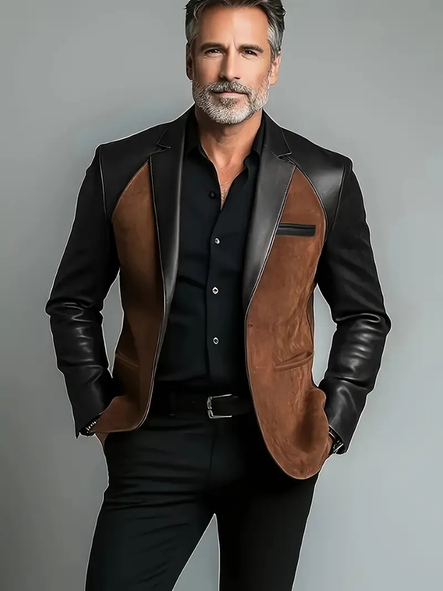 Men's Slim-Fit Notch Lapel Blazer 