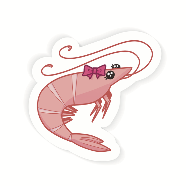 Shrimp Princess sticker