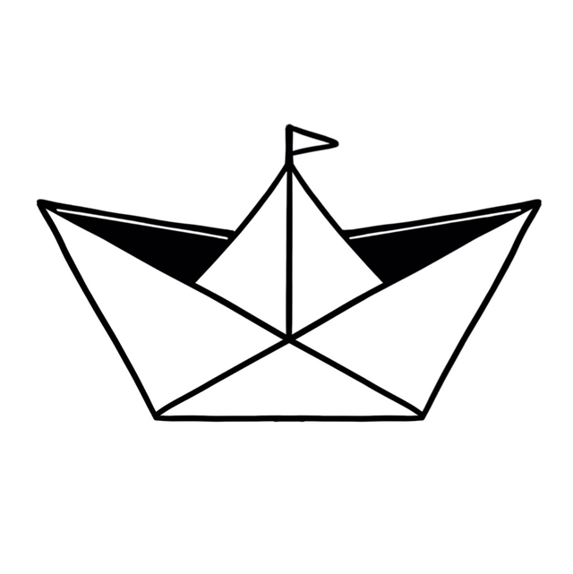 Stempel Papierschiff 3x4cm