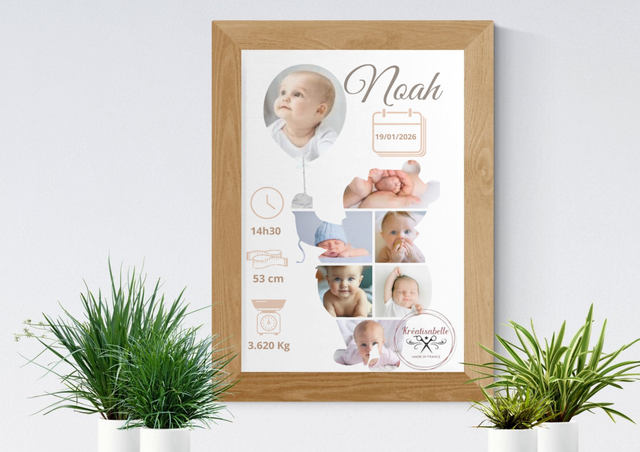 Cadre "naissance ourson"