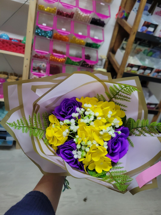 Bouquet fleurs de savon 