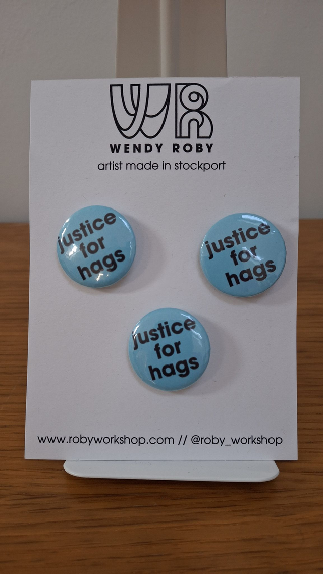 Justice For Hags badges - Set of 3