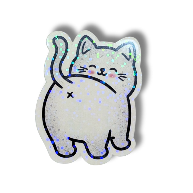 Sticker Chat blanc