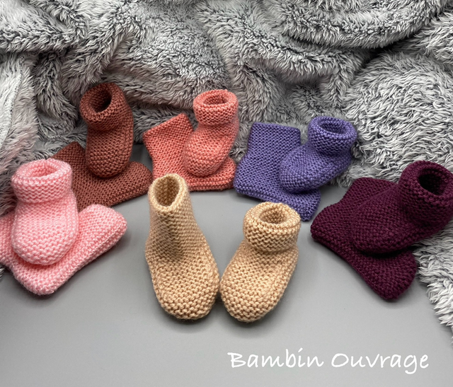 Chaussons 0/3 mois pour filles 