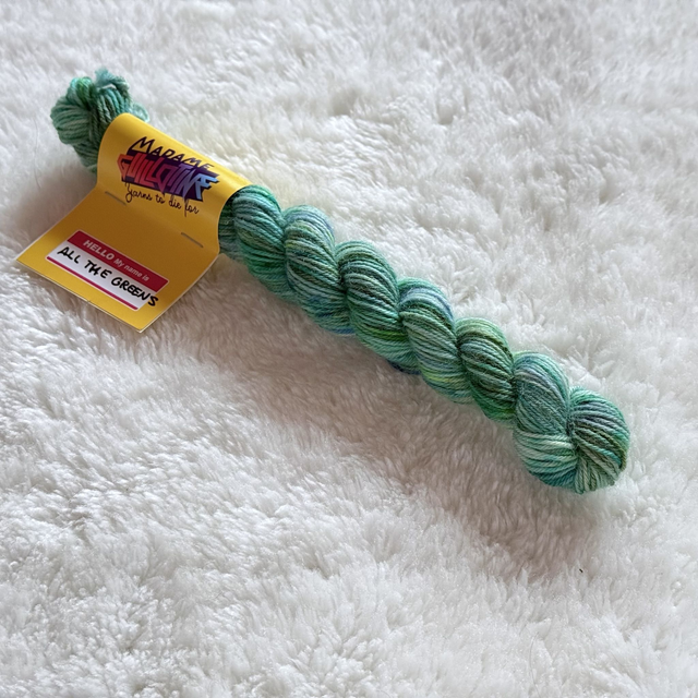 All the Greens — BFL Sock Mini — 20g